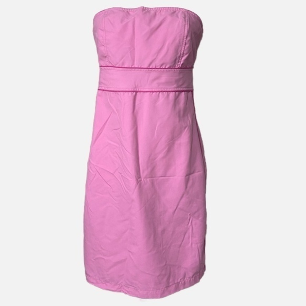 Vintage Reversible Strapless Y2K Pink Mini Dress With Floral Print - Picture 5 of 15